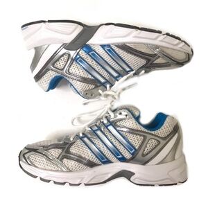 Adidas three stripes 2008 blue white running shoes sneakers fitness gym athletic